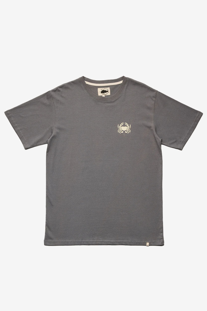 Just Another Fisherman Paddle Crab Tee - Charcoal