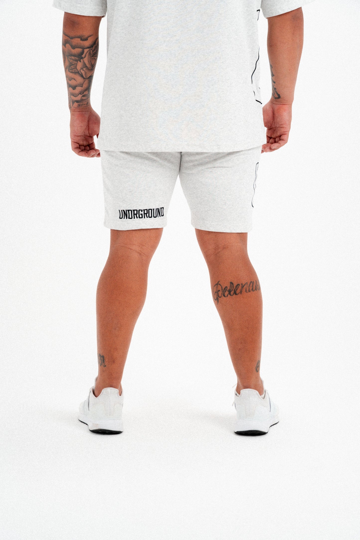 OMERTA SHORTS - WHITE MARL