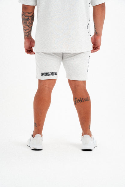 OMERTA SHORTS - WHITE MARL