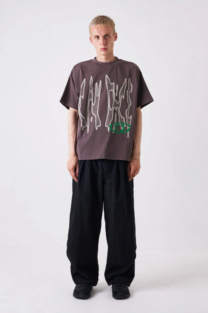 Candice Razor Tee - Charcoal