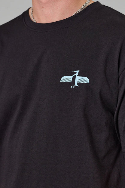 Just Another Fisherman Shag Sea Tee - Black