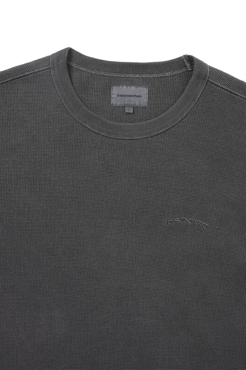 Thisisneverthat Waffle L/S Tee - Charcoal