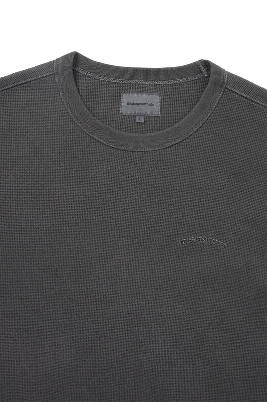 Thisisneverthat Waffle L/S Tee - Charcoal